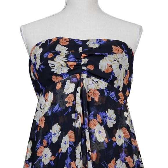 The Limited Womens 8 Strapless Floral Print Mini Dress - Picture 3 of 9